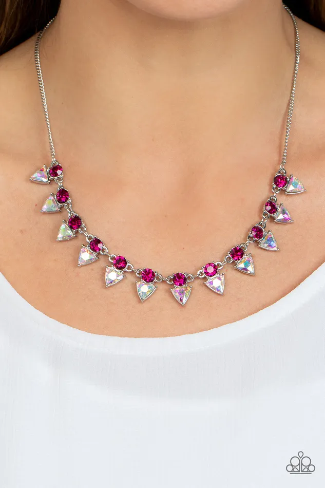 A Finishing Touch Jewelry Necklaces Paparazzi RazorSharp Refinement Pink Necklace