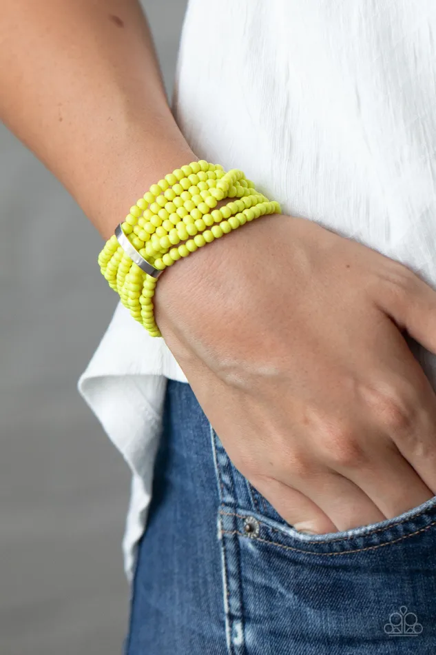 A Finishing Touch Jewelry Paparazzi Thank Me LAYER Yellow Bracelet Bracelets