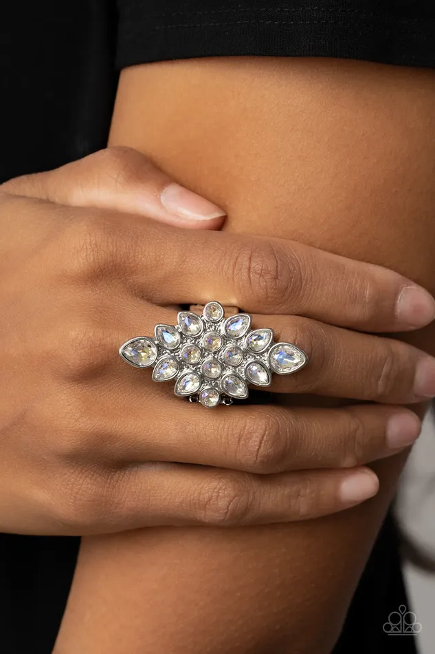 A Finishing Touch Jewelry Rings Paparazzi Combustible Iridescence White Ring
