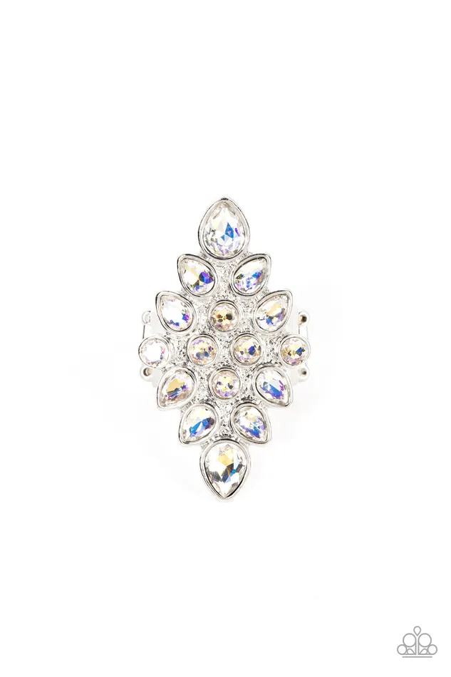 A Finishing Touch Jewelry Rings Paparazzi Combustible Iridescence White Ring