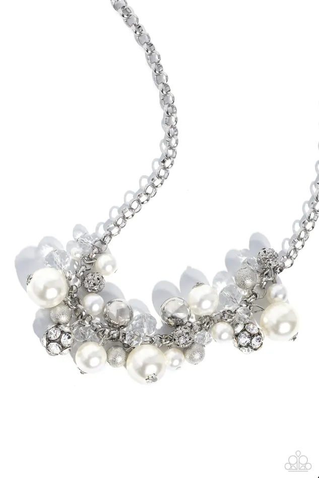 A Finishing Touch Paparazzi Corporate Catwalk White Necklace Necklaces