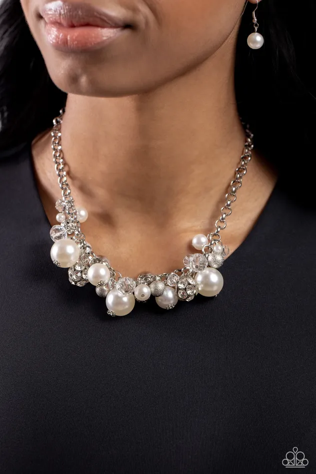 A Finishing Touch Paparazzi Corporate Catwalk White Necklace Necklaces