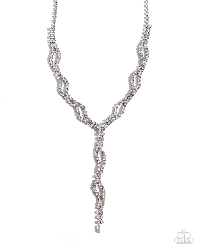 A Finishing Touch Paparazzi Decadent Dedication White Necklace Necklaces