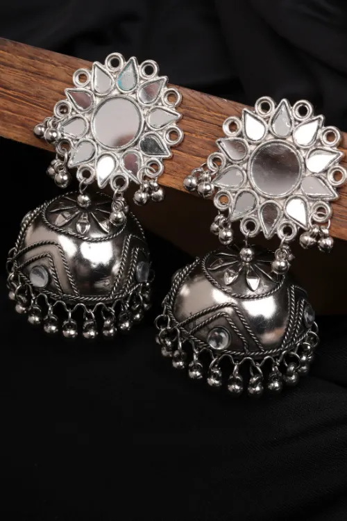 Afgani German Silver Oxidized Jhumki Earrings for Women DESIGN 828 justreal deal Earrings Afgani German Silver Oxidized Jhumki Earrings for Women DESIGN 828 justreal deal Earrings