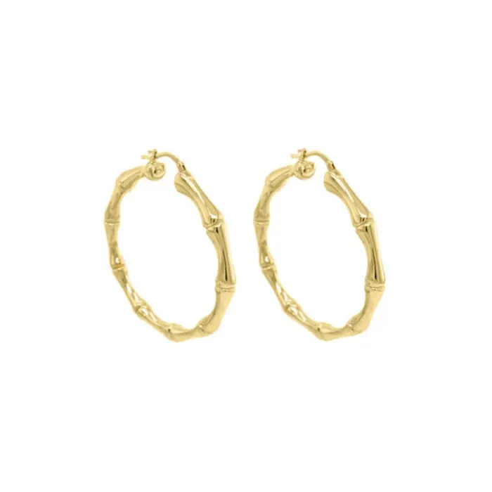 Bamboo Style Hoop Earrings Howard Fine Jewellers Earrings