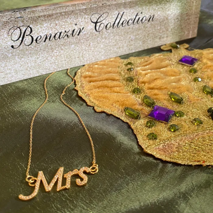 Benazir Collection Llc Necklaces Benazir Collection Diamond Mrs Necklace