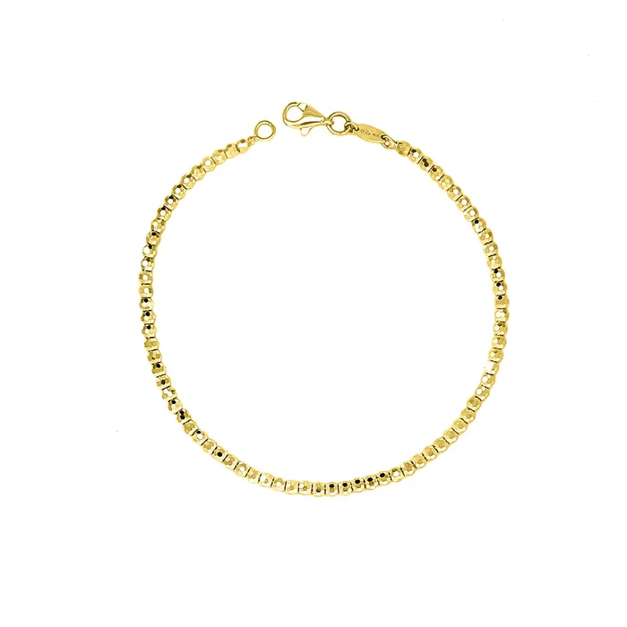 Bracelets Howard Fine Jewellers Fancy Gold Ball Diamond Cut Style Bracelet 75