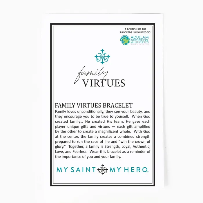 Bracelets My Saint My Hero My Saint My Hero Family Virtues Bracelet Gold
