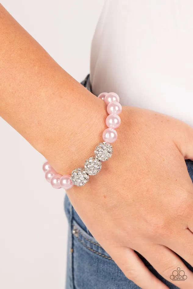 Bracelets Paparazzi Breathtaking Ball Pink bracelet A Finishing Touch Jewelry
