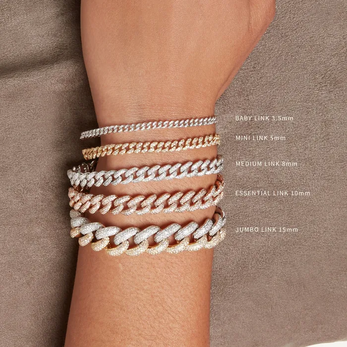 Bracelets SHAY JEWELRY READY TO SHIP MENS DIAMOND FLAT MEDIUM LINK BRACELET