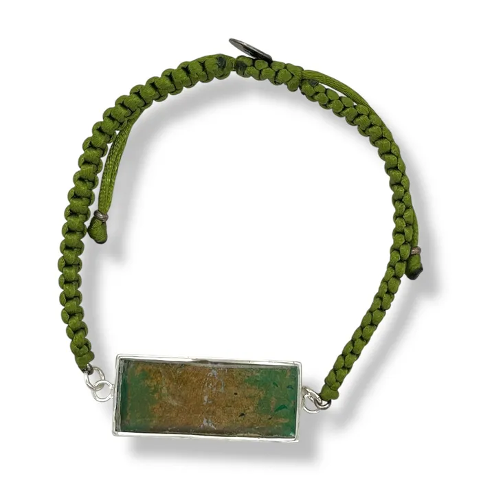 Carl Bracelet Silver Green Michigan State Campus Rock Bracelets