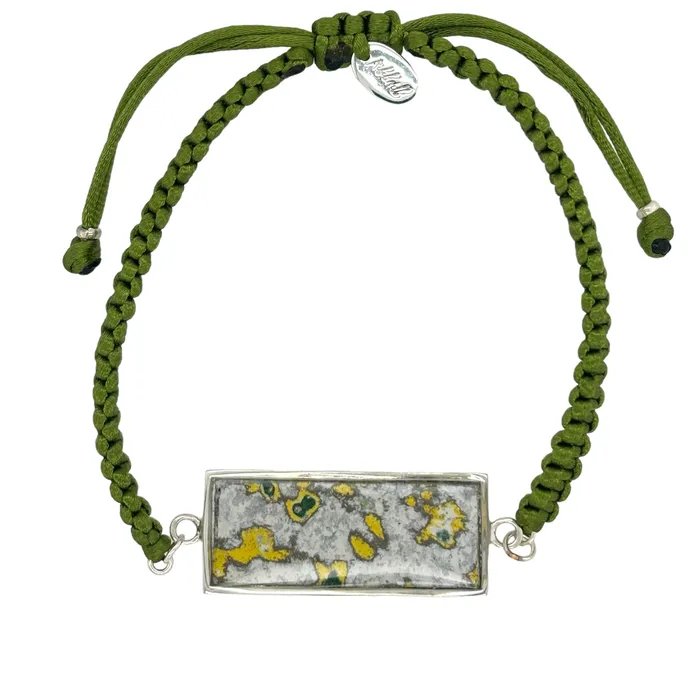 Carl Bracelet Silver Green Michigan State Campus Rock Bracelets