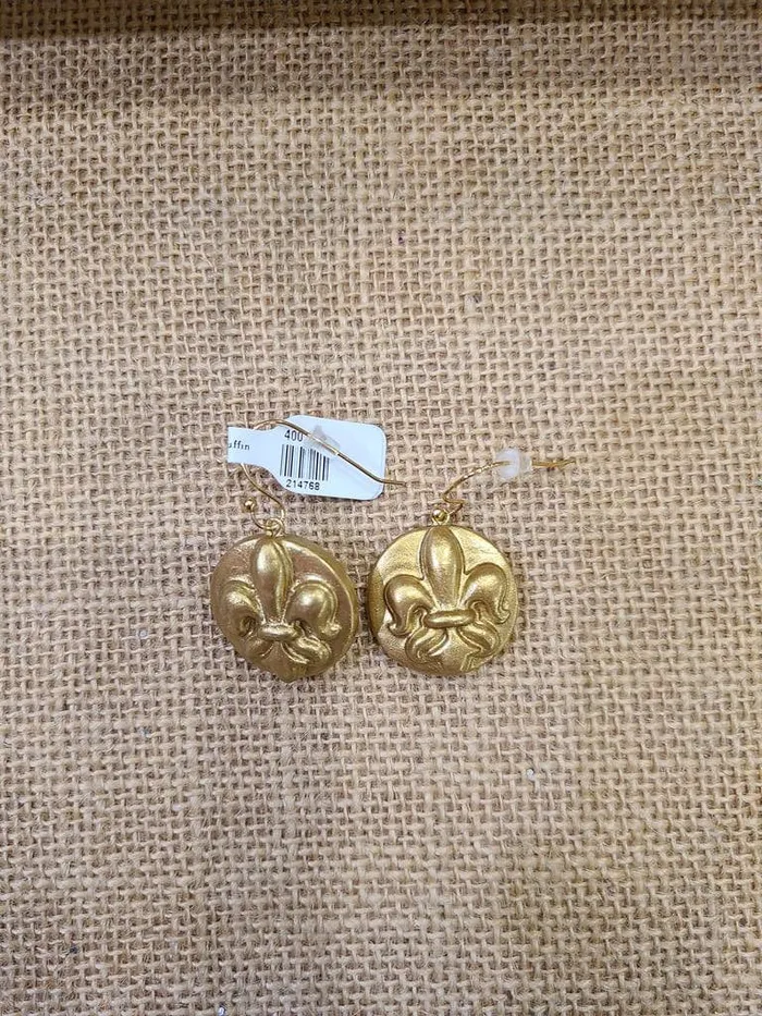 Carol Cassisa Carol Cassisa Fleur de Lis Doree Earrings Earrings