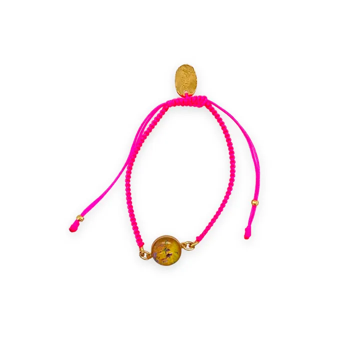 Detroit Graffiti Bracelets Kids Taylor Bracelet Gold Hot Pink