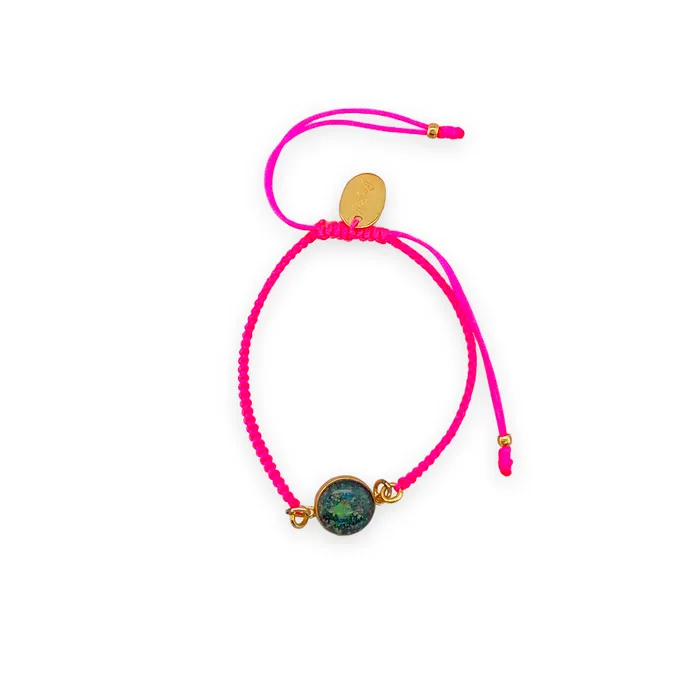 Detroit Graffiti Bracelets Kids Taylor Bracelet Gold Hot Pink