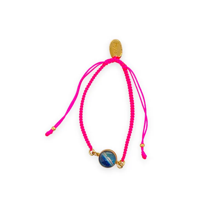 Detroit Graffiti Bracelets Kids Taylor Bracelet Gold Hot Pink