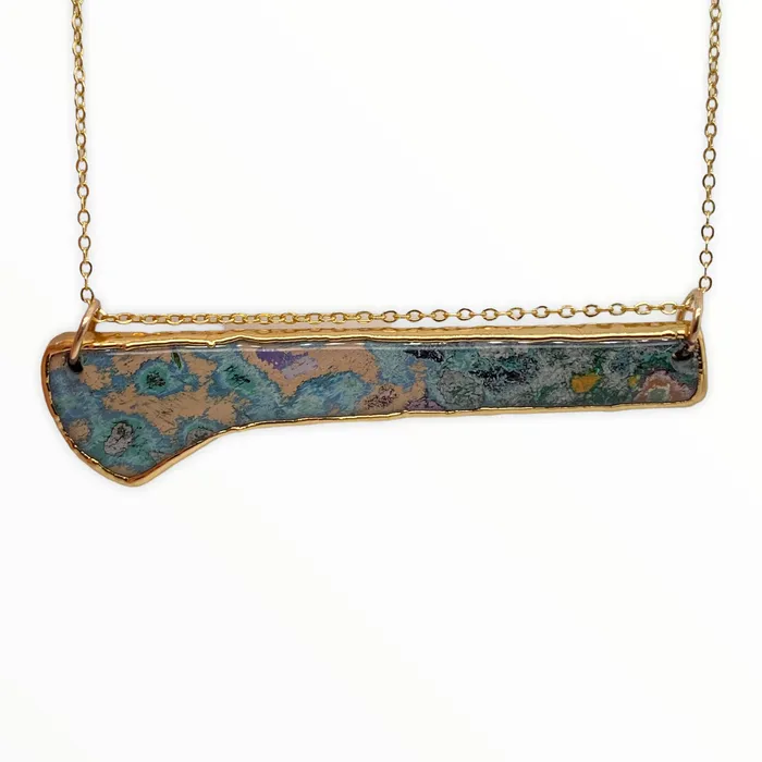 Detroit Graffiti Necklaces Patricia Necklace Gold Large