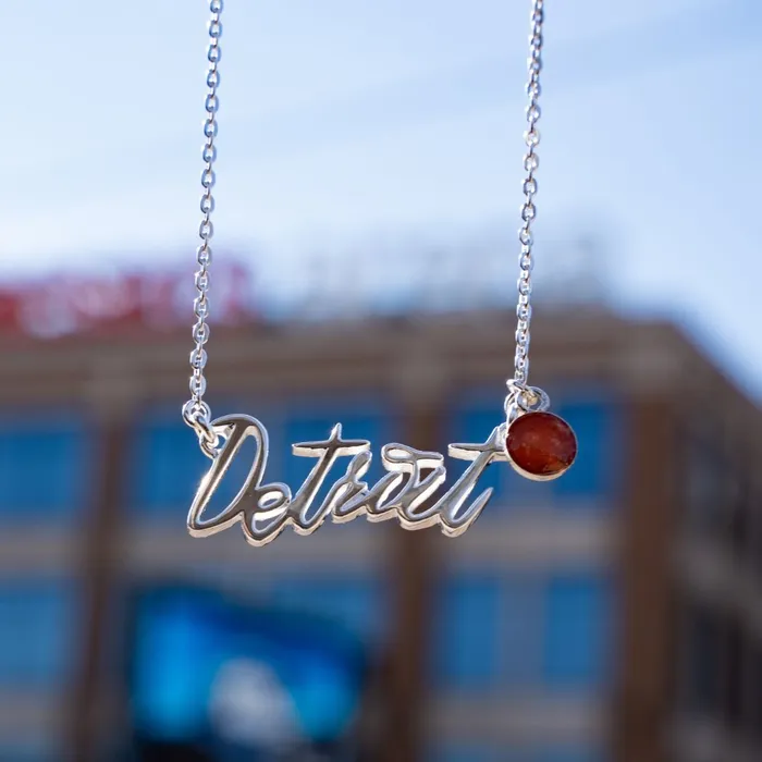 Detroit Necklace Joe Louis Edition Gold Joe Louis Arena Necklaces