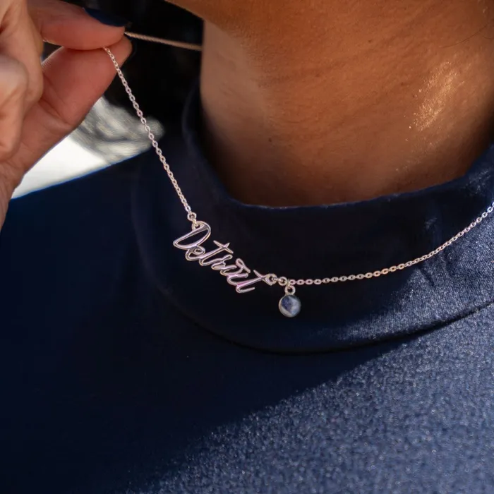 Detroit Necklace Lions Edition Silver Detroit Lions Necklaces