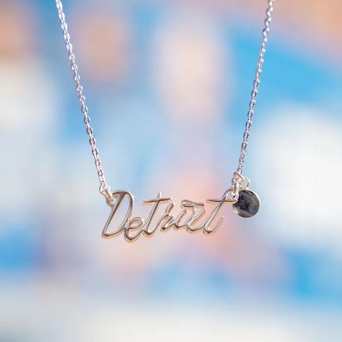 Detroit Necklace Lions Edition Silver Detroit Lions Necklaces