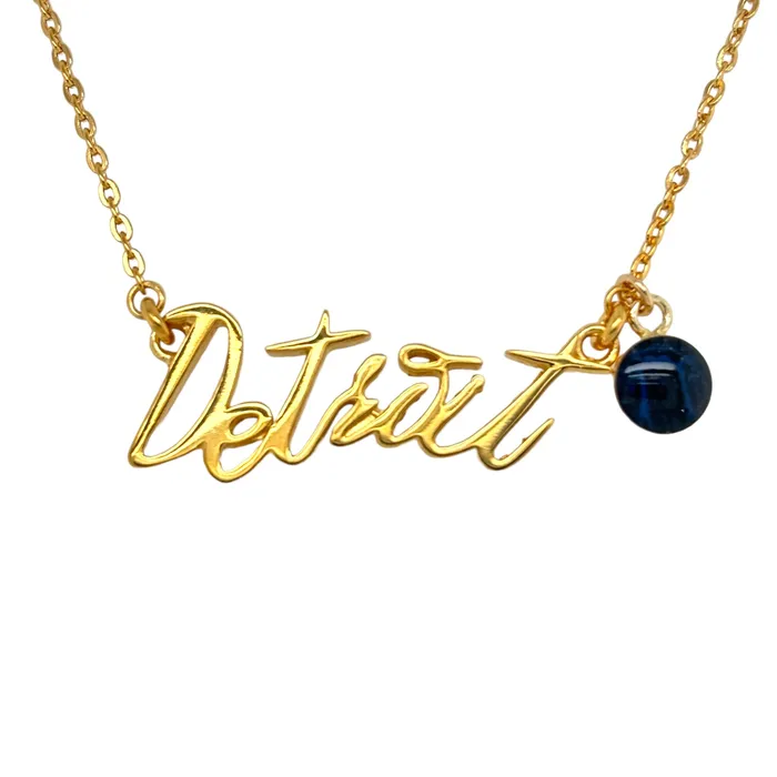 Detroit Pistons Necklaces Detroit Necklace Pistons Edition Gold