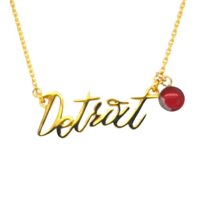 Detroit Pistons Necklaces Detroit Necklace Pistons Edition Gold