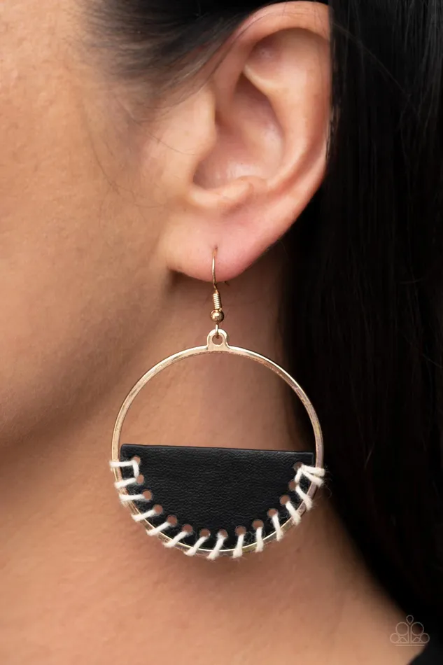 Earrings A Finishing Touch Jewelry Paparazzi Lavishly Laid Back Black Earrings