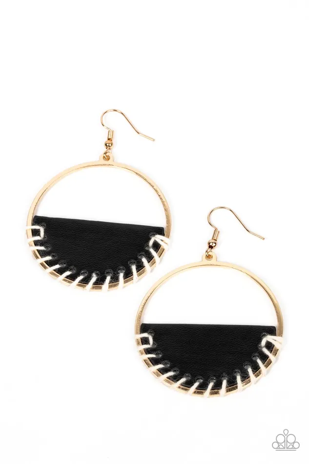 Earrings A Finishing Touch Jewelry Paparazzi Lavishly Laid Back Black Earrings