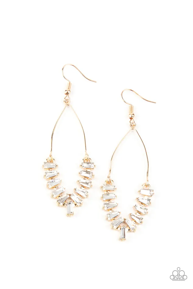 Earrings A Finishing Touch Jewelry Paparazzi Me Myself and ICE Gold Earrings