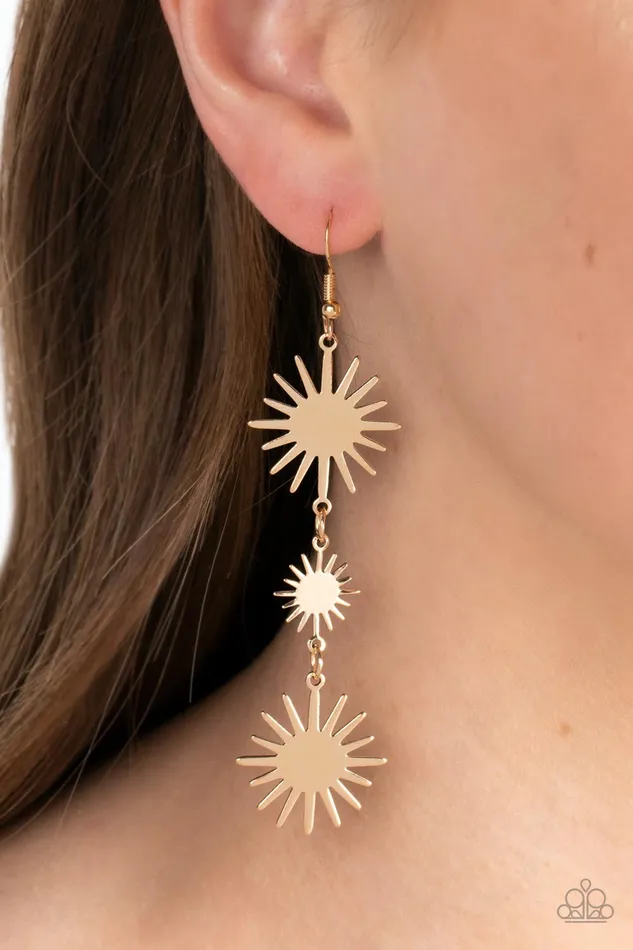 Earrings A Finishing Touch Jewelry Paparazzi Solar Soul Gold Earrings