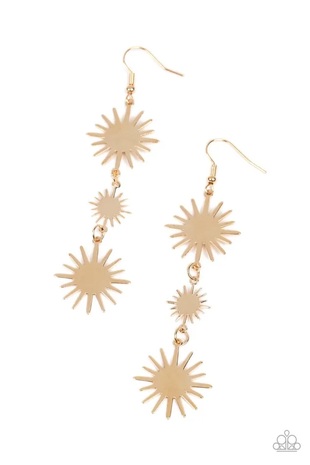 Earrings A Finishing Touch Jewelry Paparazzi Solar Soul Gold Earrings