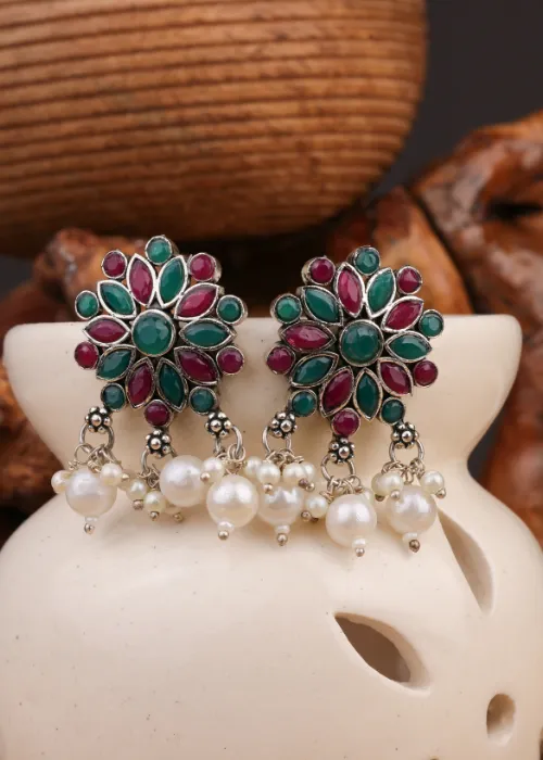 Earrings Afgani German Silver Oxidized Jhumki Earrings for Women DESIGN 837 justreal deal Earrings Afgani German Silver Oxidized Jhumki Earrings for Women DESIGN 837 justreal deal