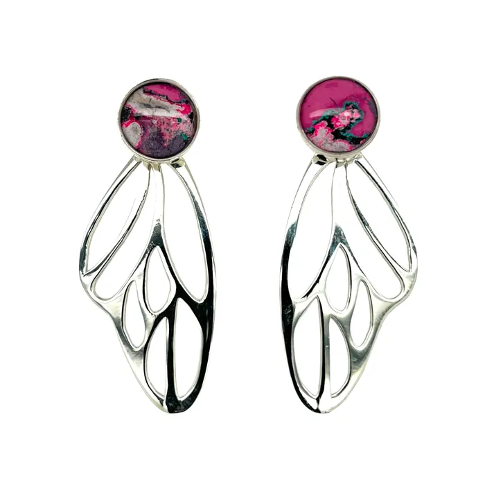 Earrings Detroit Graffiti Callie Butterfly Earrings Silver