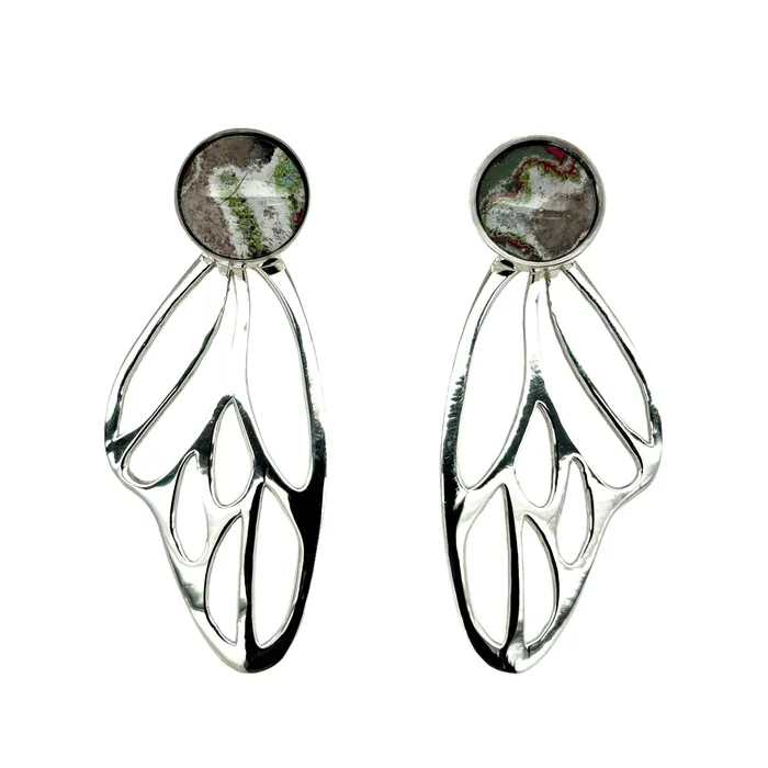 Earrings Detroit Graffiti Callie Butterfly Earrings Silver