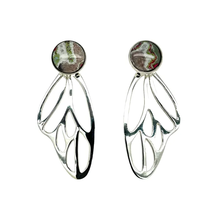 Earrings Detroit Graffiti Callie Butterfly Earrings Silver
