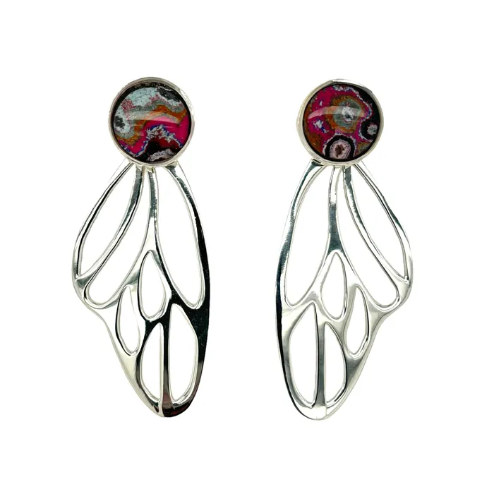 Earrings Detroit Graffiti Callie Butterfly Earrings Silver