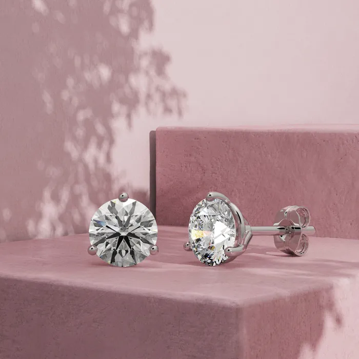 Earrings Howard Fine Jewellers 18KW Three Prong Diamond Stud Earrings