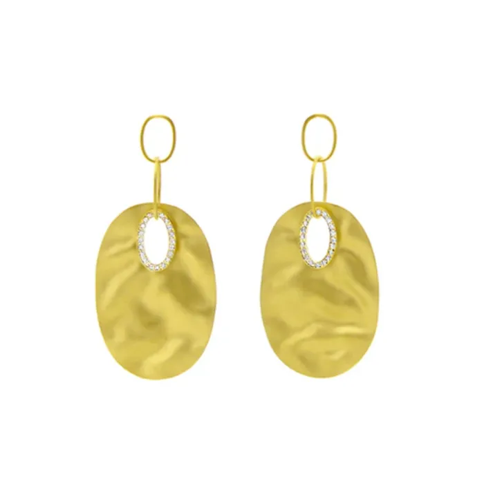 Earrings Howard Fine Jewellers Gold Oval Diamond Drop Earrings