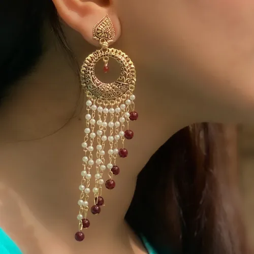 Earrings justreal deal Afgani German Silver Oxidized Jhumki Earrings for Women DESIGN 105 Earrings justreal deal Afgani German Silver Oxidized Jhumki Earrings for Women DESIGN 105