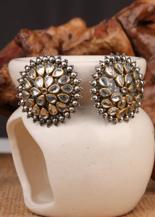 Earrings justreal deal Afgani German Silver Oxidized Jhumki Earrings for Women DESIGN 836 Earrings justreal deal Afgani German Silver Oxidized Jhumki Earrings for Women DESIGN 836