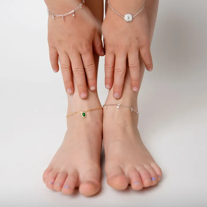 Earrings MINI ME RUBY DIAMOND HALO DROP ANKLET SHAY JEWELRY