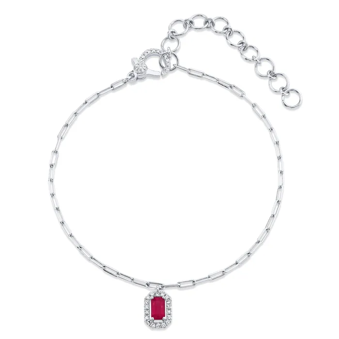 Earrings MINI ME RUBY DIAMOND HALO DROP ANKLET SHAY JEWELRY