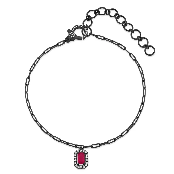 Earrings MINI ME RUBY DIAMOND HALO DROP ANKLET SHAY JEWELRY