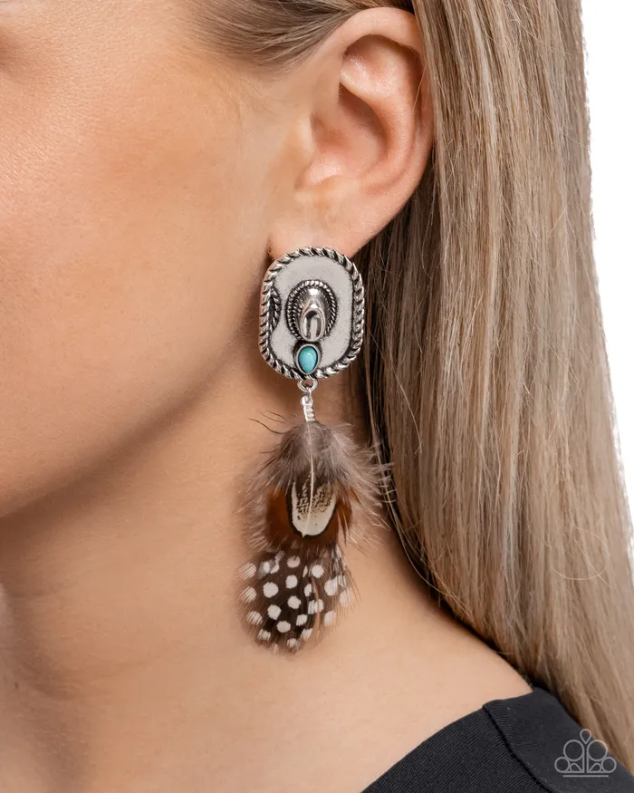 Earrings Paparazzi Feathered Fairy Tale Brown Earring Paparazzi Accessories