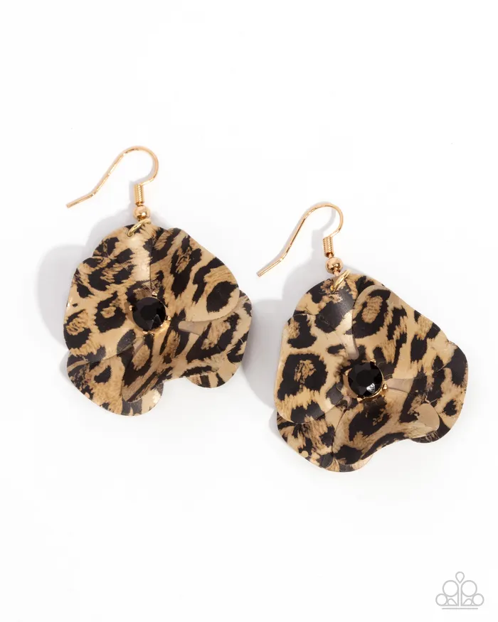 Earrings Paparazzi Legendary Leopard Black Earrings A Finishing Touch Jewelry