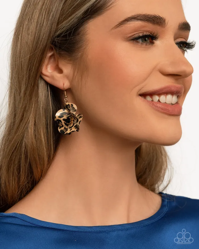 Earrings Paparazzi Legendary Leopard Black Earrings A Finishing Touch Jewelry
