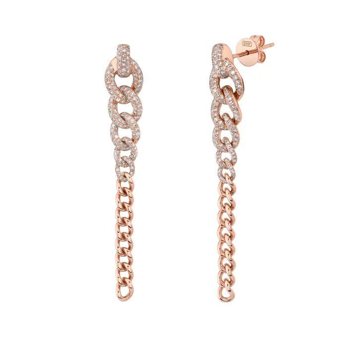 Earrings SHAY JEWELRY DIAMOND 2 IN 1 GRADUAL PAVE DROP EARRINGS