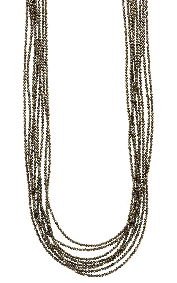 Eight Strand Pyrite Necklace King Baby Necklaces