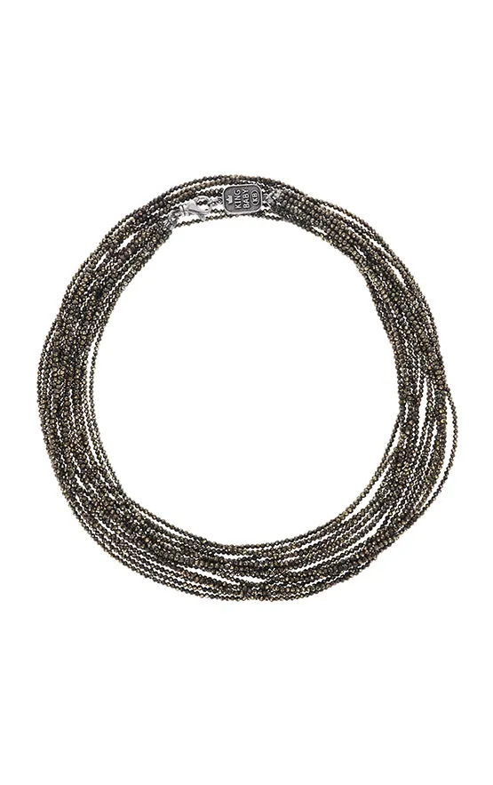 Eight Strand Pyrite Necklace King Baby Necklaces Eight Strand Pyrite Necklace King Baby Necklaces