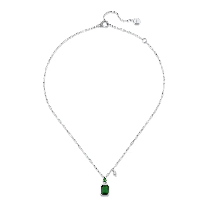 EMERALD DOUBLE BEZEL ILLUSION PENDANT NECKLACE SHAY JEWELRY Necklaces